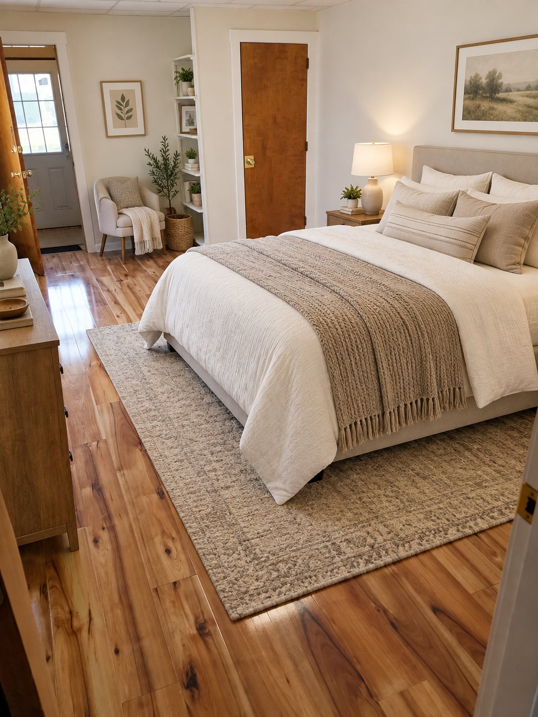Virtually staged bedroom at 28 Lancaster St #2L